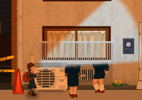 翌日夕阳下的回家路